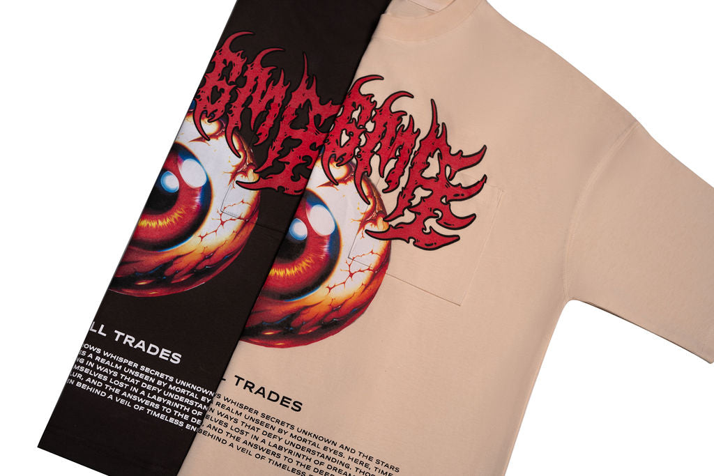 Inferno Gaze, Grey T-Shirt